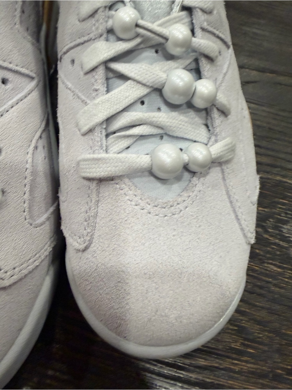 Women's Jordan 6 Retro "Pearl" Pure Platinum/Glacier Blue size 7.5 - Picture 7 of 12